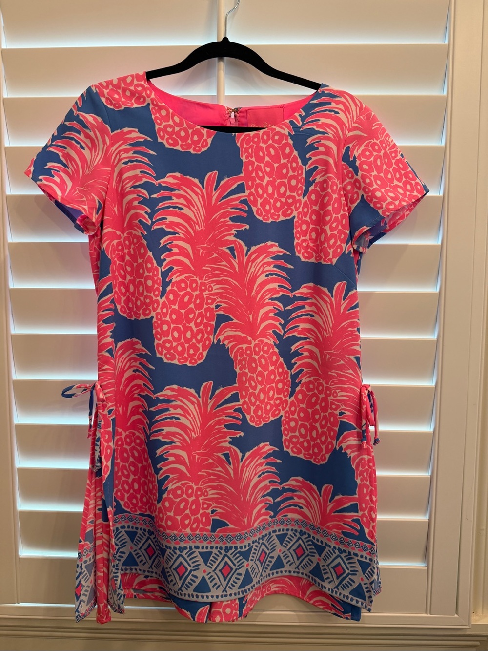 Lilly Pulitzer Pineapple Print Dress/Romper in Hot Pink and Blue